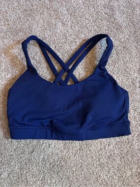 lululemon athletica energy bra navy blue size 4
